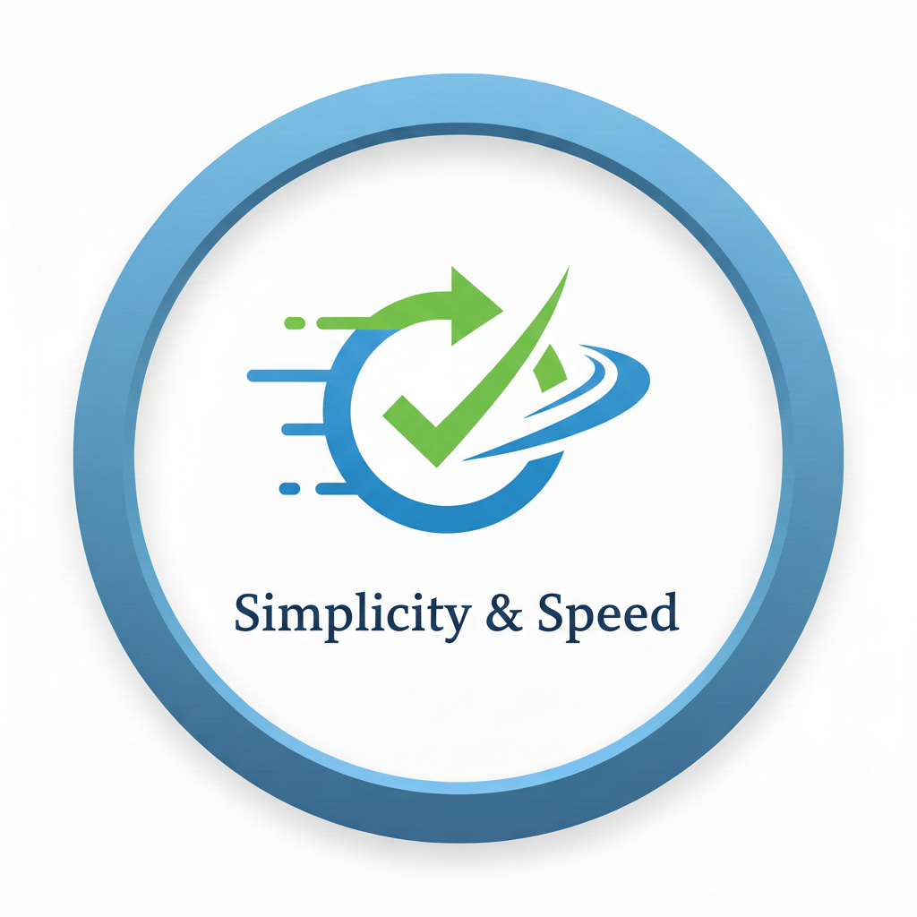 Simplicity and Speed icon representing ease of use